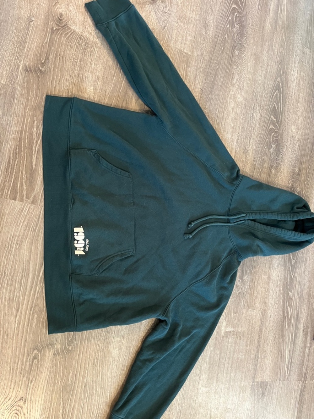 Old Navy Dark Green Fleece Hoodie with Drawstrings